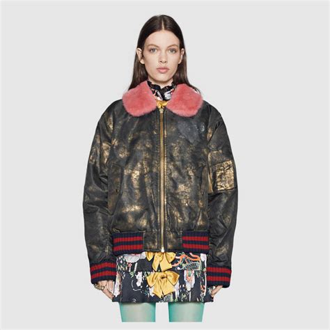 gucci bomber gold|gucci ghost bomber.